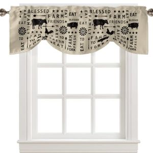 Farmhouse animal Tie Up Shade Valance- New in package- 12 x 42
